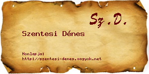 Szentesi Dénes névjegykártya